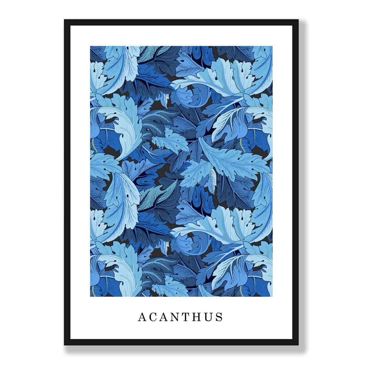 William Morris Acanthus in Bright Blue Art Print