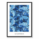 William Morris Acanthus in Bright Blue Art Print