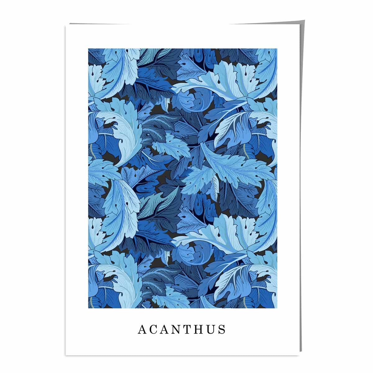 William Morris Acanthus in Bright Blue Art Print