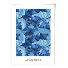 William Morris Acanthus in Bright Blue Art Print