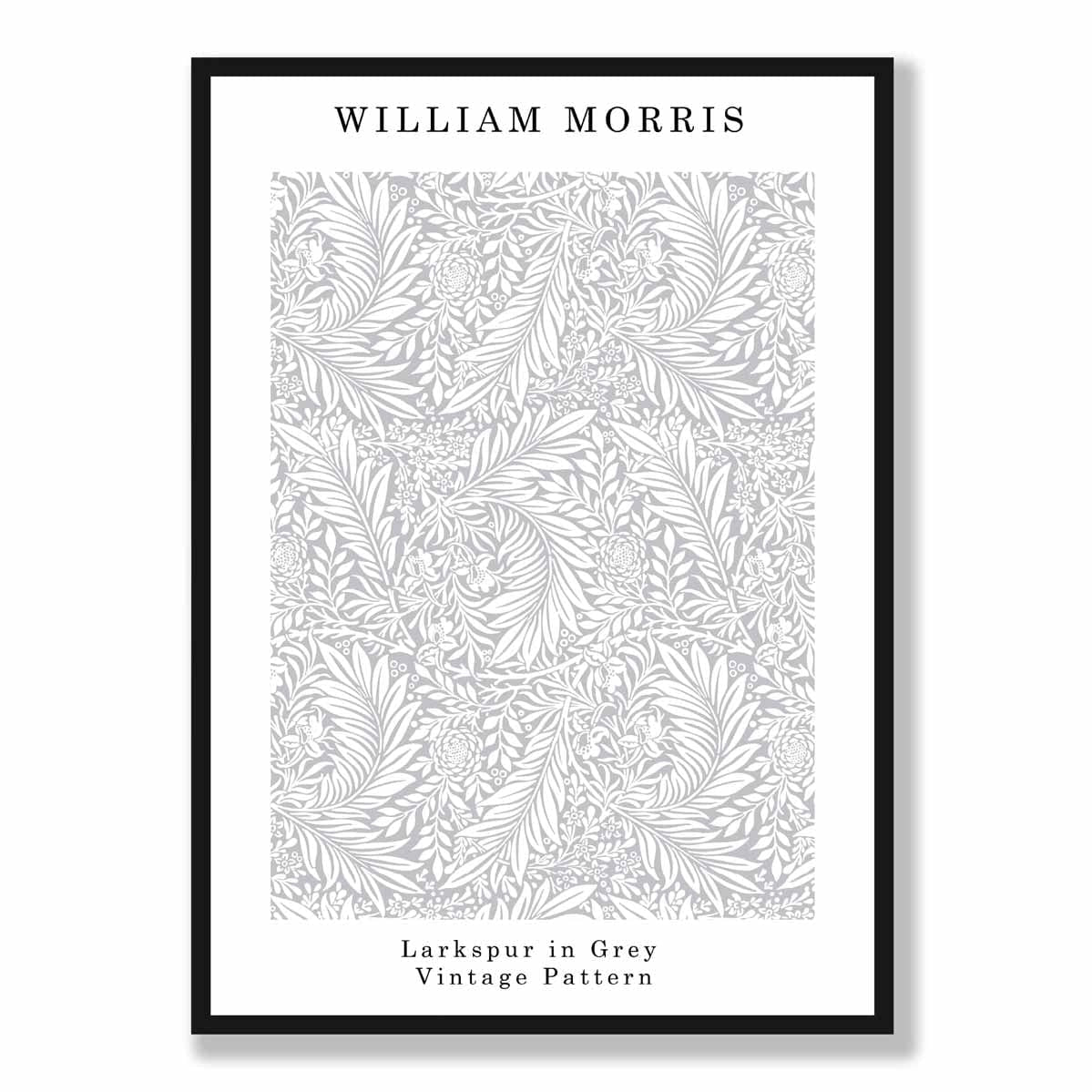 William Morris Grey Larkspur Art Print