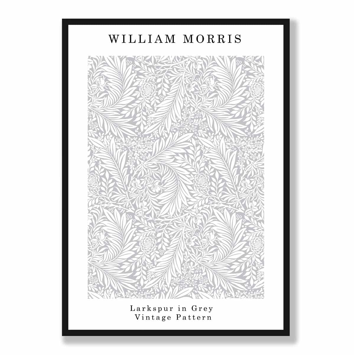 William Morris Grey Larkspur Art Print
