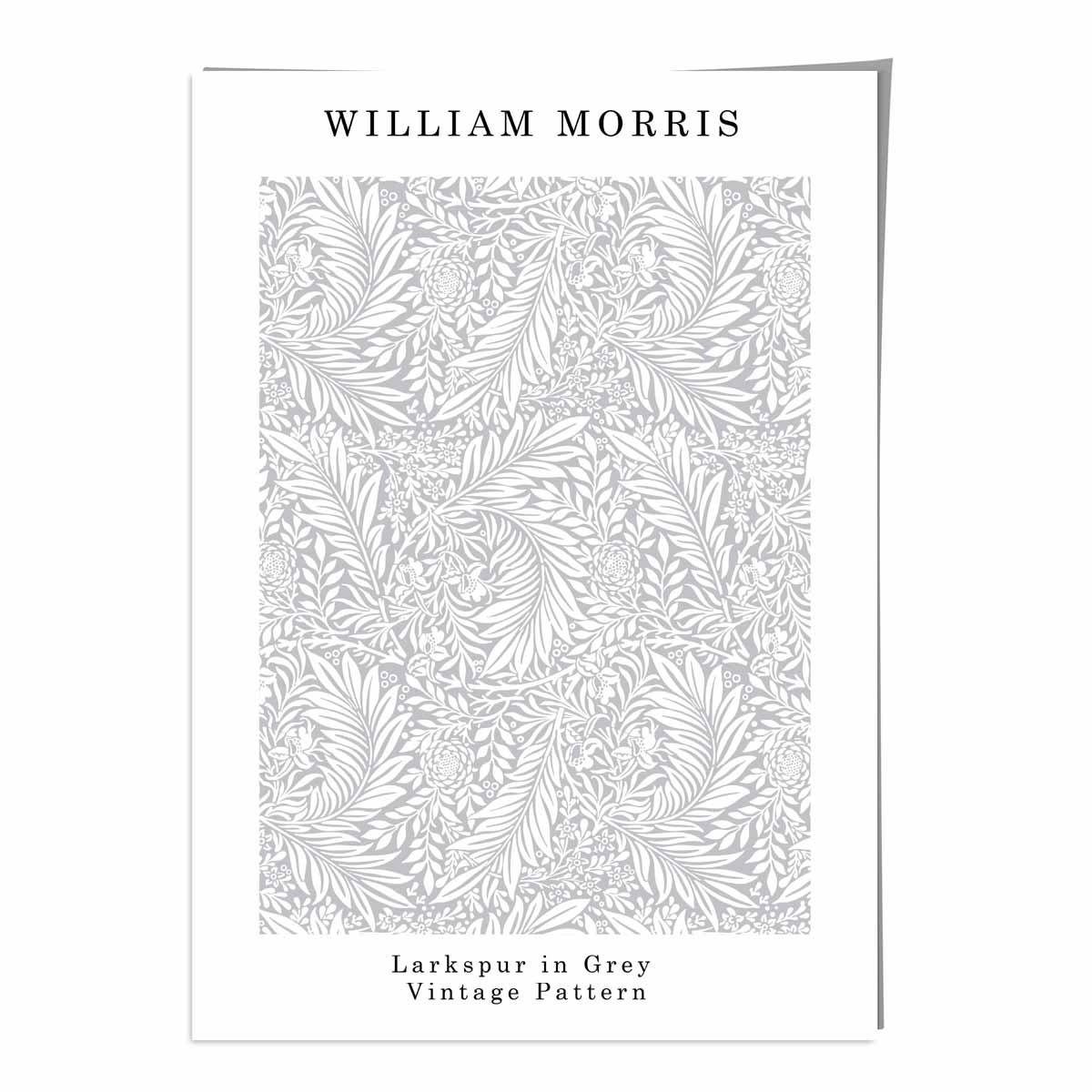William Morris Grey Larkspur Art Print