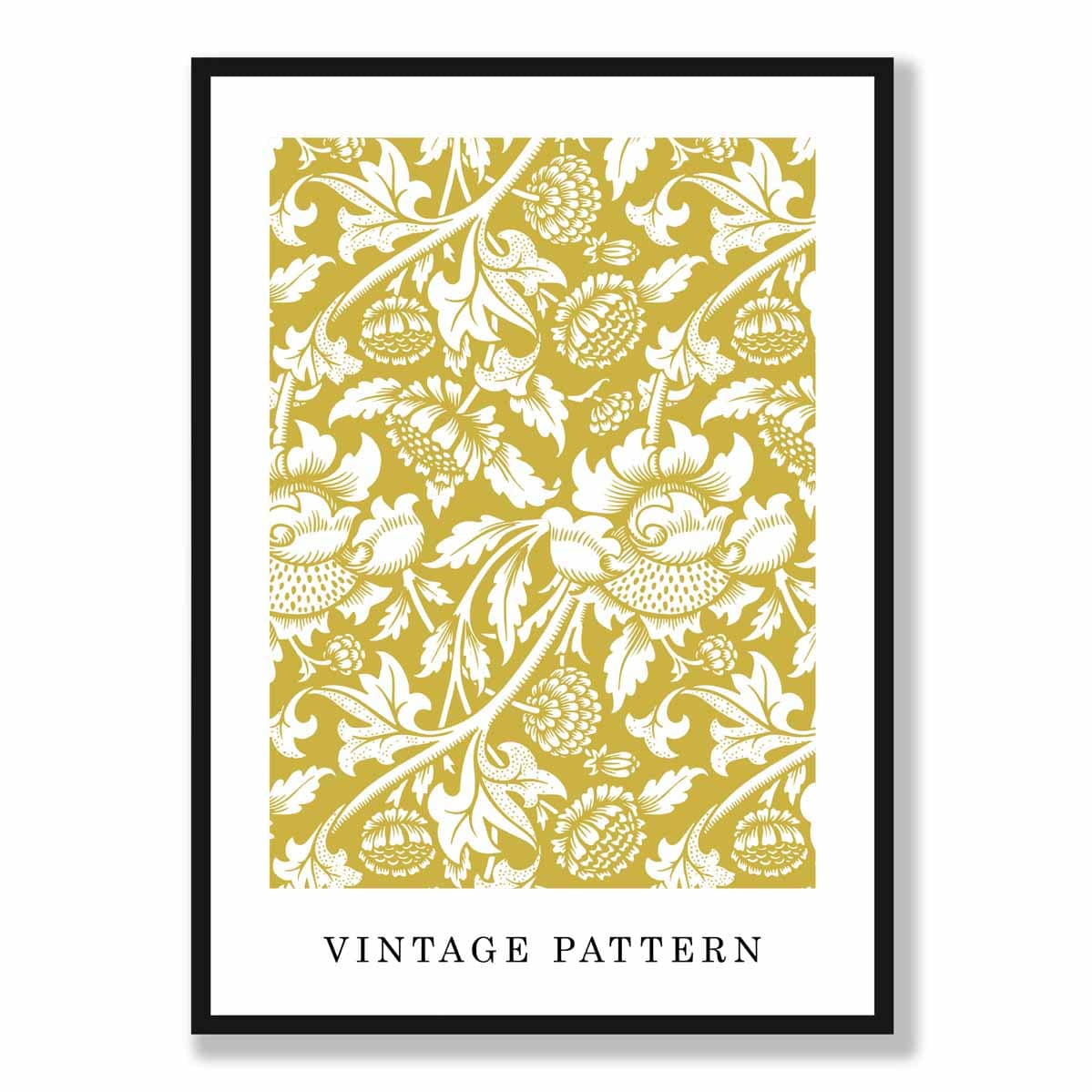 William Morris Yellow Vintage Floral Art Print
