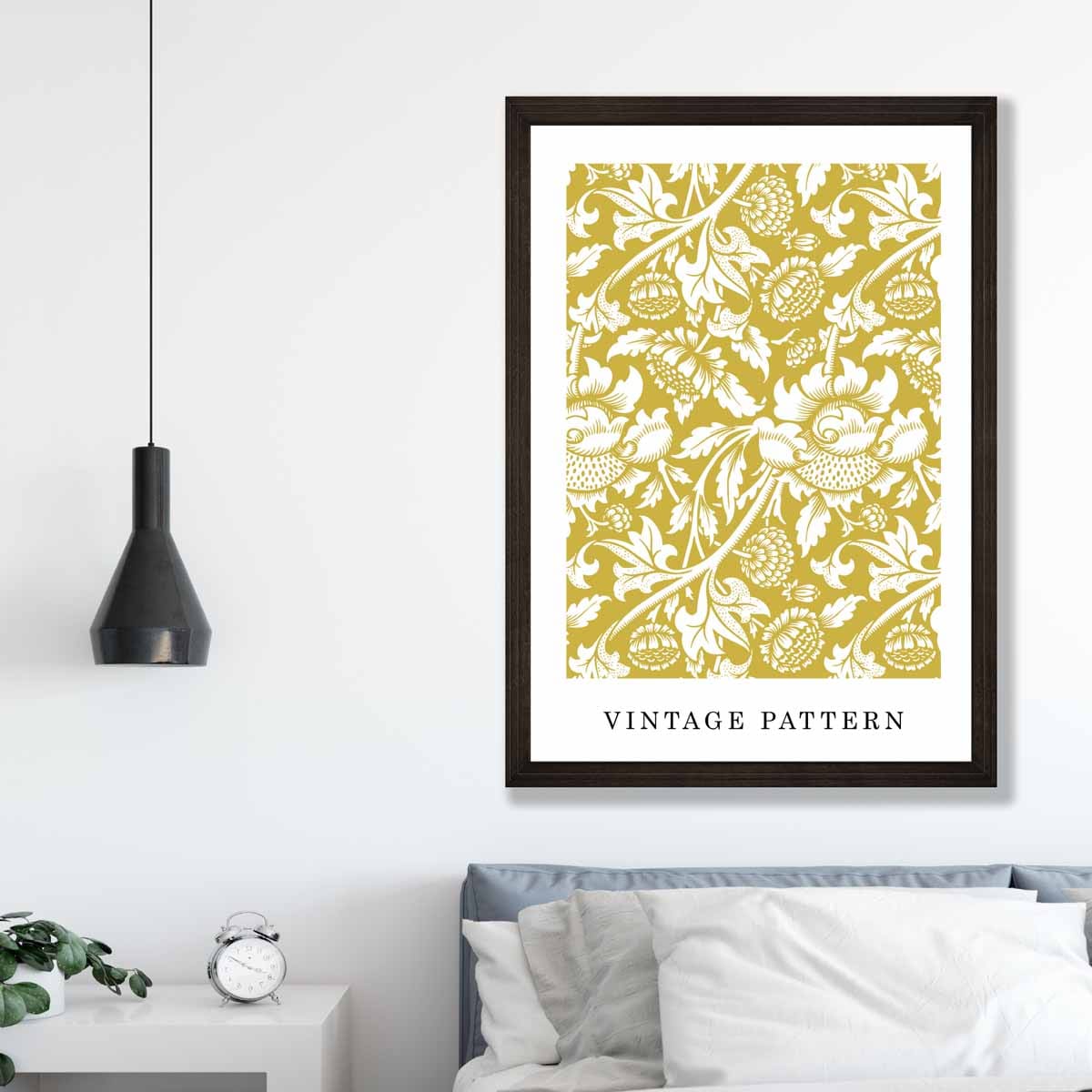 William Morris Yellow Vintage Floral Art Print