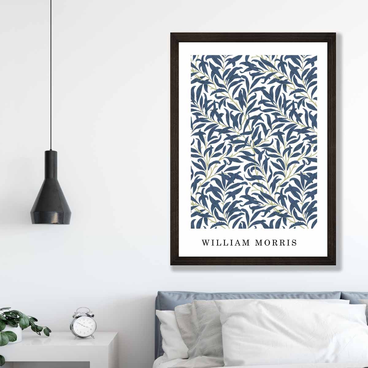 William Morris Blue Green Vintage Willow Floral Art Print
