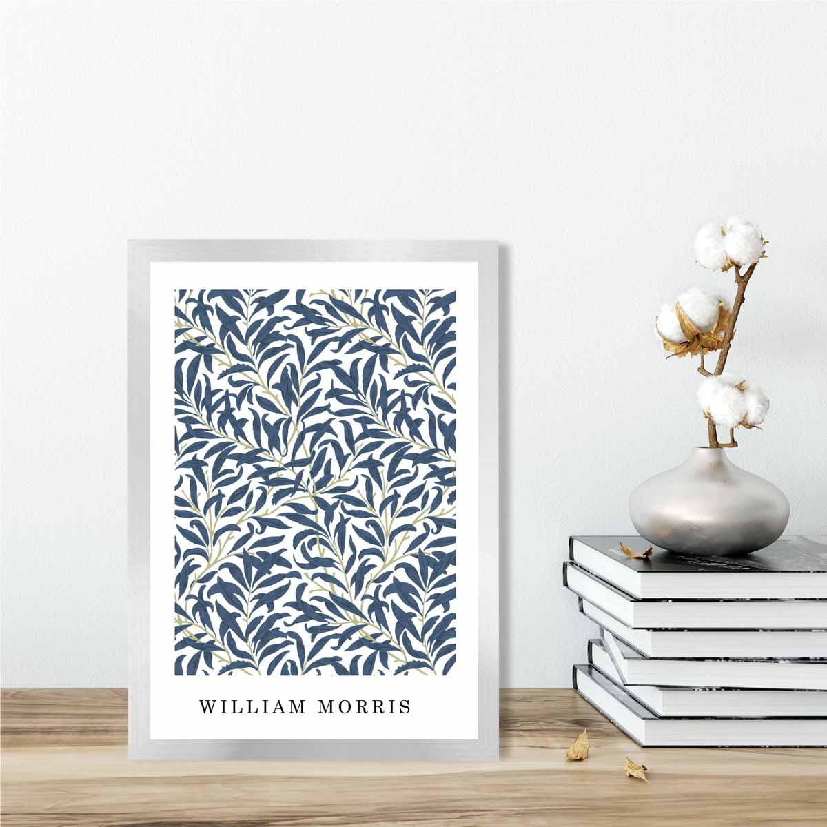 William Morris Blue Green Vintage Willow Floral Art Print