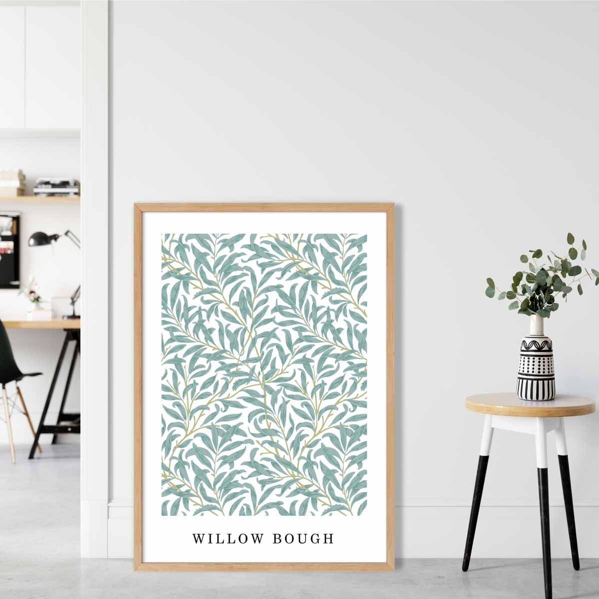 William Morris Mint Green Vintage Willow Floral Art Print