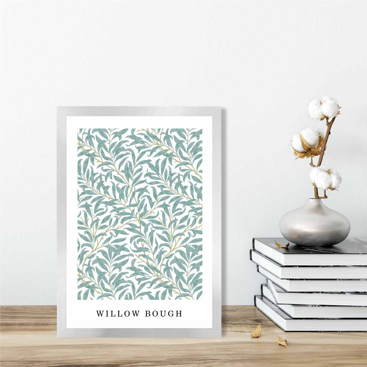 William Morris Mint Green Vintage Willow Floral Art Print