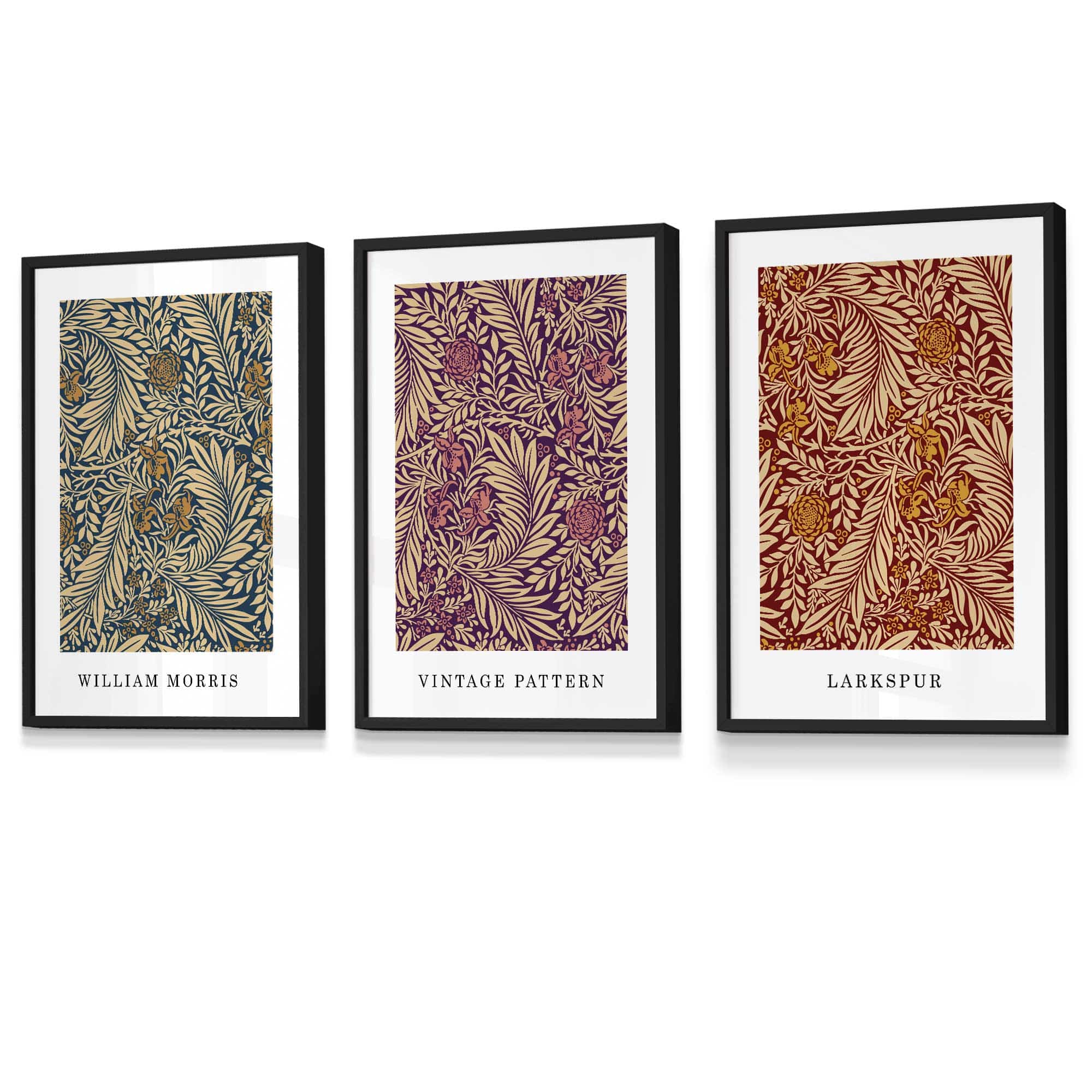 William Morris Vintage Autumn Floral Framed Wall Art | Artze Wall Art UK