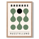 Bauhaus Shapes in Black and Green Art Print Wall Art Print