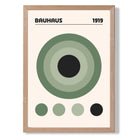 Bauhaus Multi Circles in Green Art Print Wall Art Print