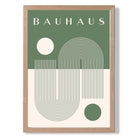 Bauhaus Geometric Spiral in Green Art Print Wall Art Print