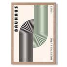 Bauhaus Modern Links in Green Art Print Wall Art Print