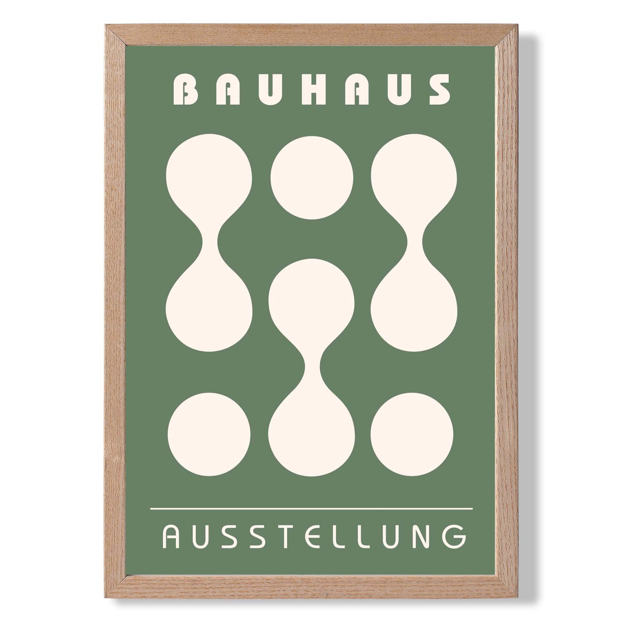 Bauhaus Hour Glass in Green Art Print Wall Art Print