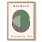 Bauhaus Illusion in Black and Green Art Print Wall Art Print