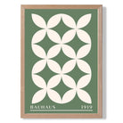Bauhaus Green Stylised Floral Art Print Wall Art Print