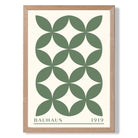 Bauhaus Stylised Floral on Green Art Print Wall Art Print