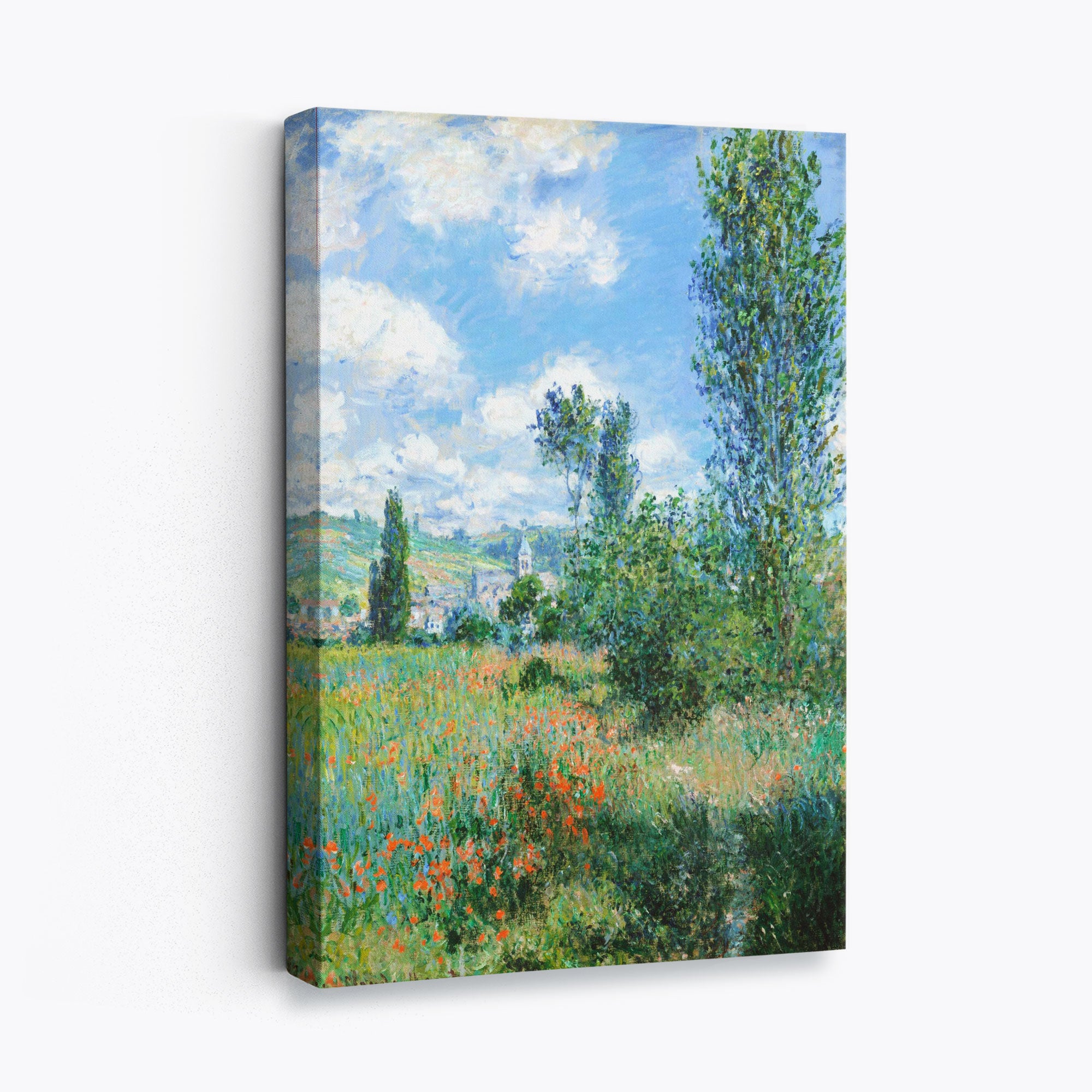 Claude Monet View of Vetheuil Canvas Art Print