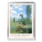 Claude Monet View of Vetheuil print in Silver Wooden Frame