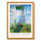 Claude Monet Madame Monet and Her Son print in Oak Wooden Frame