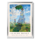 Claude Monet Madame Monet and Her Son print in Silver Wooden Frame