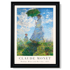 Claude Monet Madame Monet and Her Son print in Black Scoop Frame