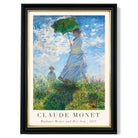 Claude Monet Madame Monet and Her Son print in Black and Gold Frame