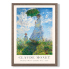 Claude Monet Madame Monet and Her Son print in Walnut Wooden Frame