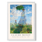 Claude Monet Madame Monet and Her Son print in White Wooden Frame