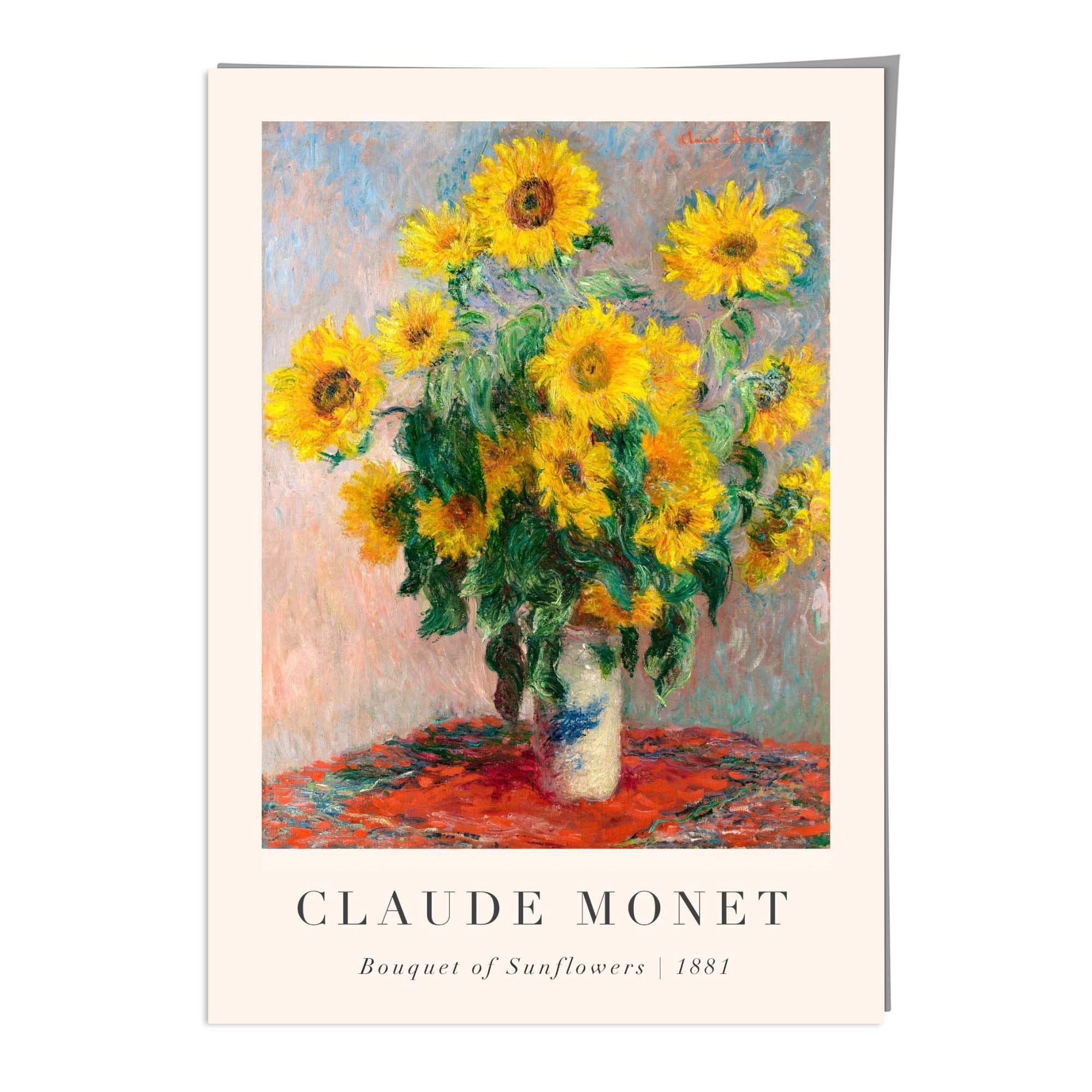Claude Monet Bouquet of Sunflowers Wall Art Print