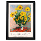 Claude Monet Bouquet of Sunflowers print in Black Scoop Frame