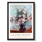 Claude Monet Crysanthemums print in Black Wooden Frame