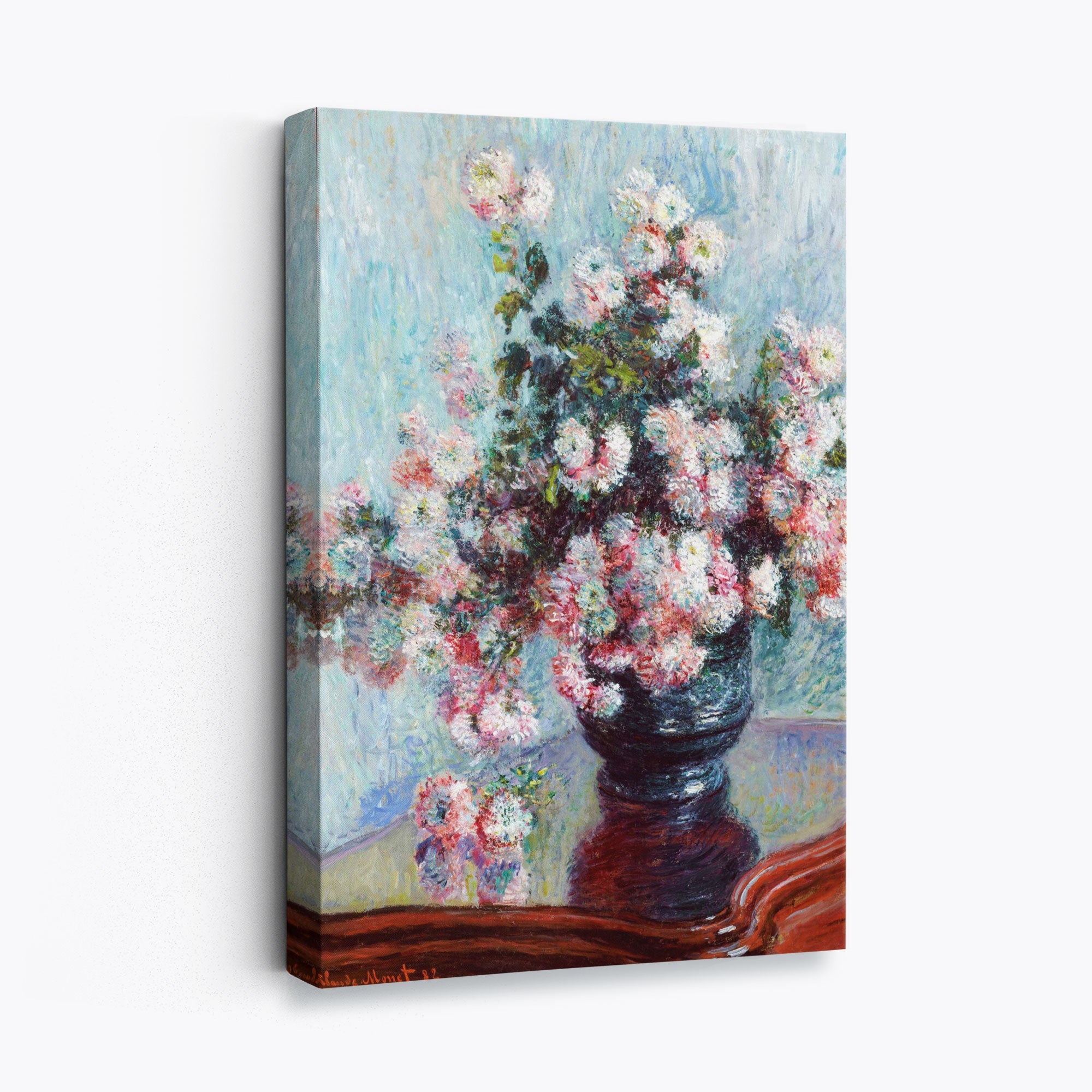 Claude Monet Crysanthemums Canvas Art Print