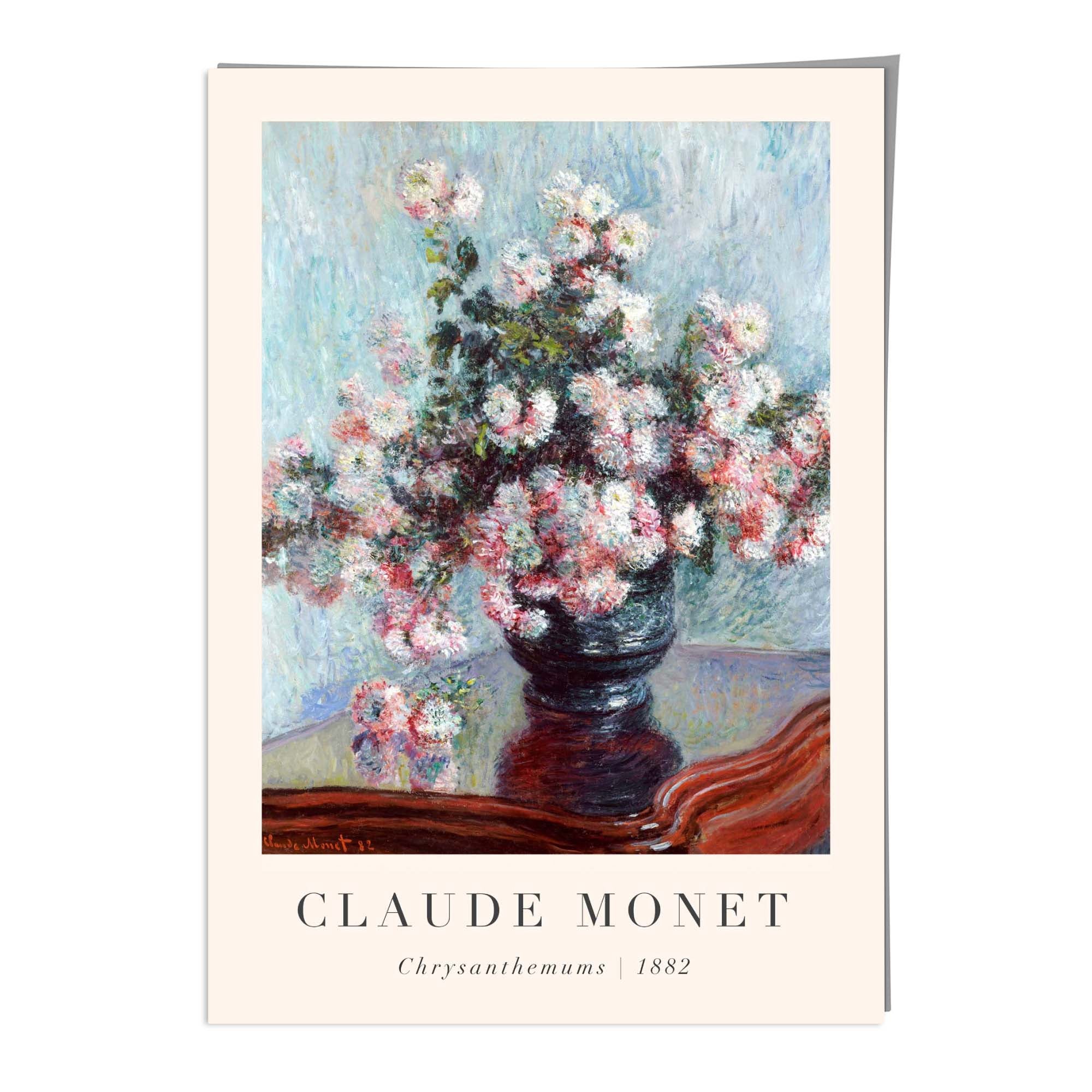 Claude Monet Crysanthemums Wall Art Print