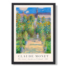 Claude Monet The Artist's Garden at Vetheuil print in Black Wooden Frame