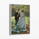 Claude Monet The Seine at Vetheuil Canvas Art Print with White Float Frame