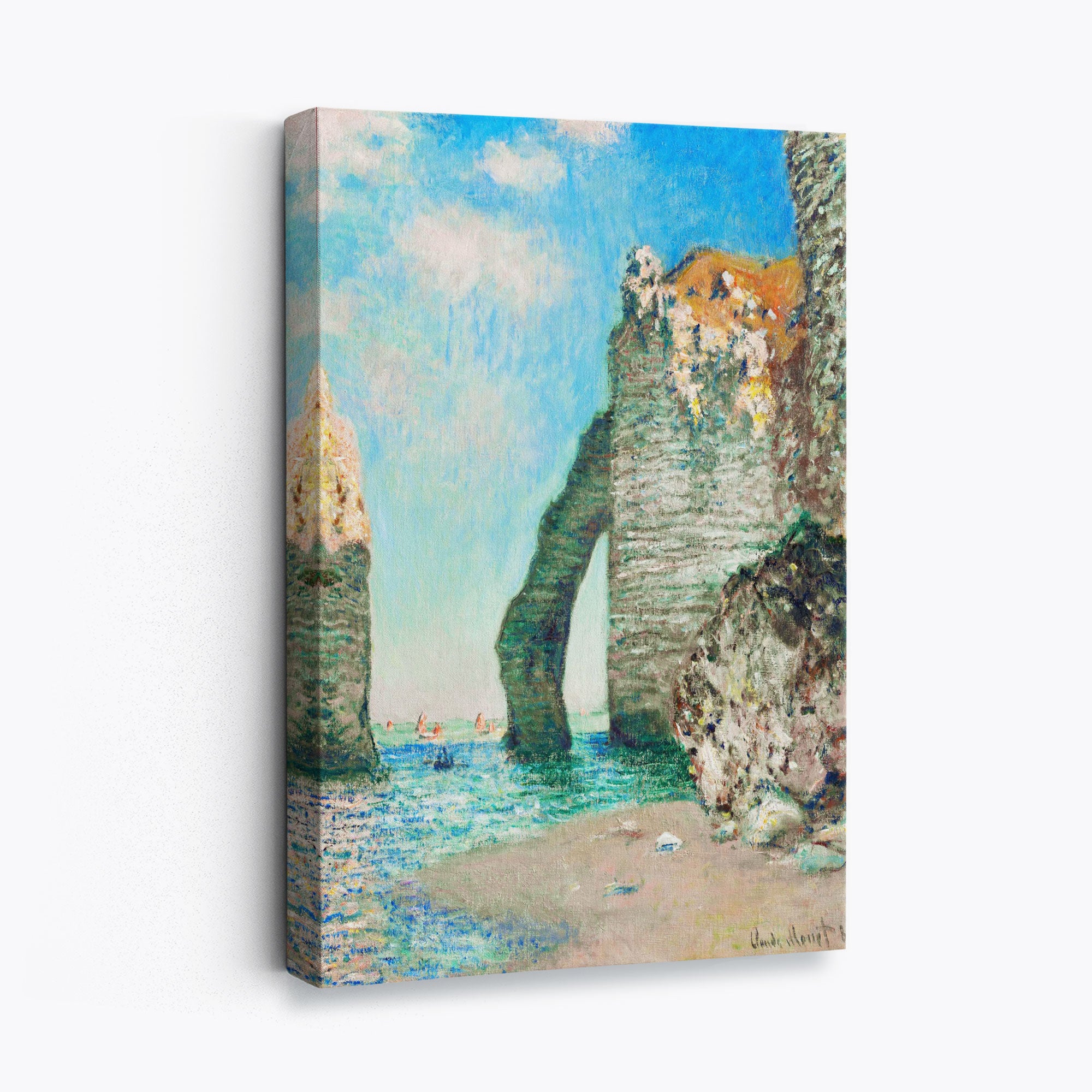 Claude Monet The Cliffs at Etretat Canvas Art Print