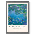 Claude Monet Water Lillies print in Dark Grey Wooden Frame