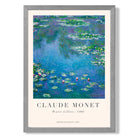 Claude Monet Water Lillies print in Light Grey Wooden Frame