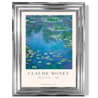 Claude Monet Water Lillies print in Chrome Glossy Frame