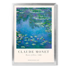 Claude Monet Water Lillies print in Silver Wooden Frame