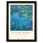 Claude Monet Water Lillies print in Black and Gold Frame