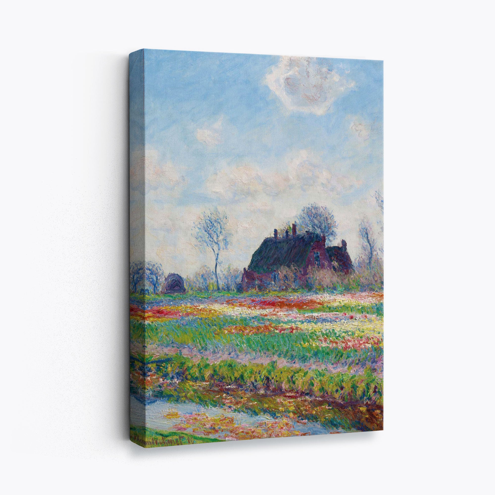Claude Monet Tulip Fields Canvas Art Print