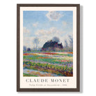 Claude Monet Tulip Fields print in Dark Wooden Frame