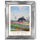 Claude Monet Tulip Fields print in Chrome Glossy Frame