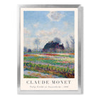 Claude Monet Tulip Fields print in Silver Wooden Frame