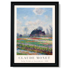 Claude Monet Tulip Fields print in Black Scoop Frame