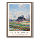 Claude Monet Tulip Fields print in Walnut Wooden Frame