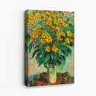 Claude Monet Jerusalem Artichoke Flowers Canvas Art Print